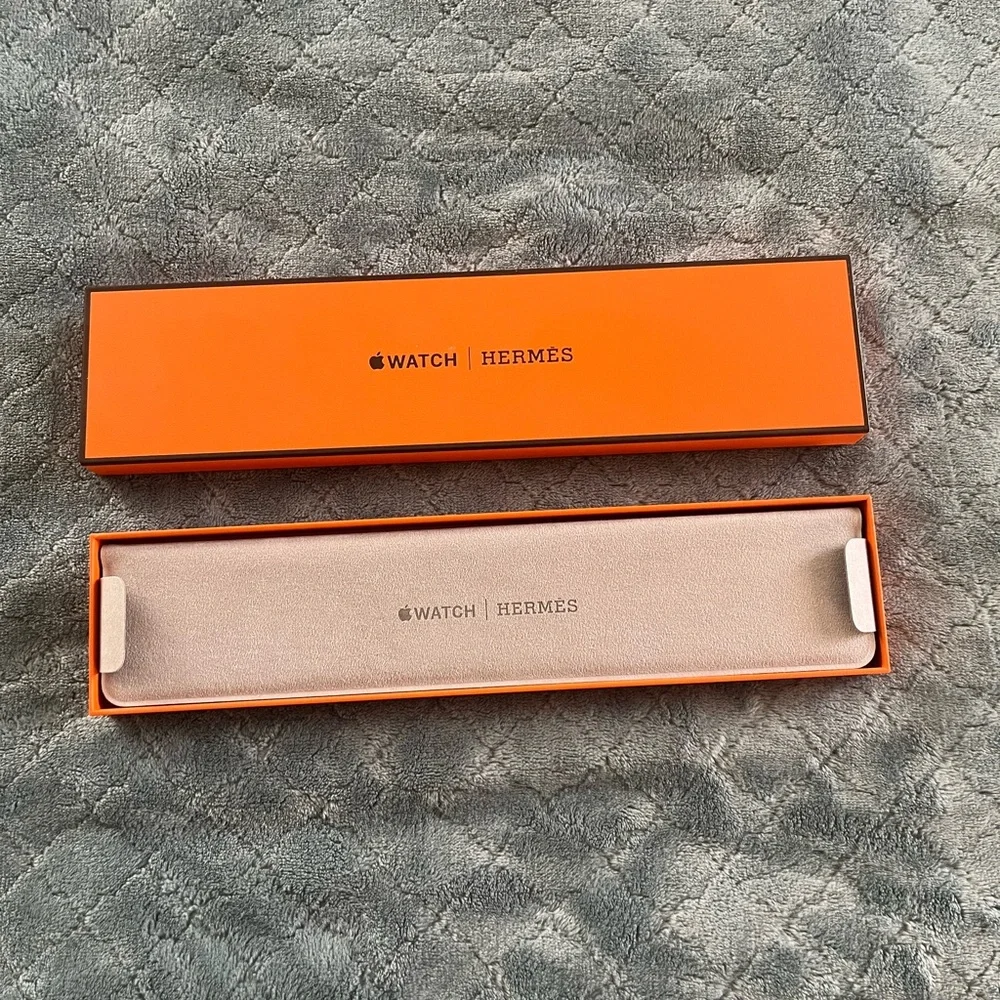 Apple Watch Hermes Single Tour Navy Blue Leather Band‎ 45mm 44mm 42mm